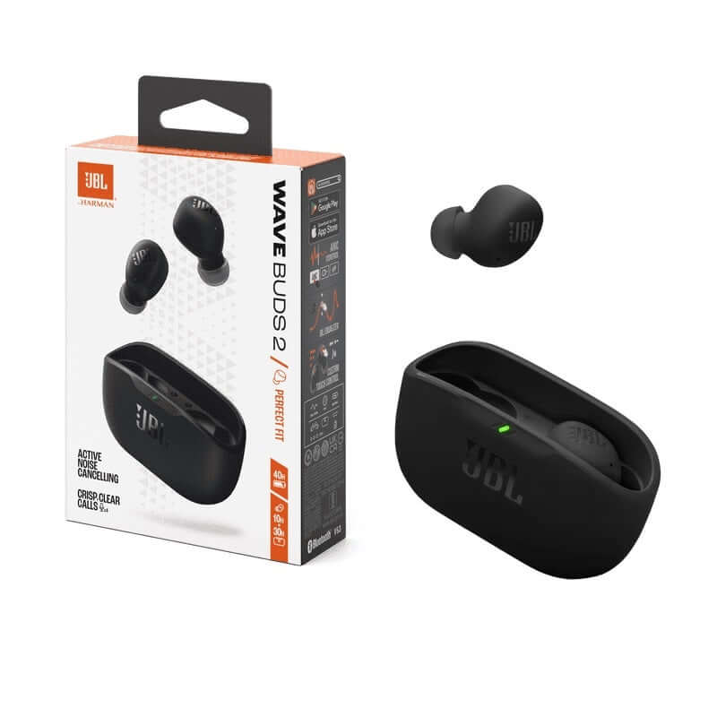 JBL Wave Buds 2 Noise Cancelling Smart Ambient Earbuds Black