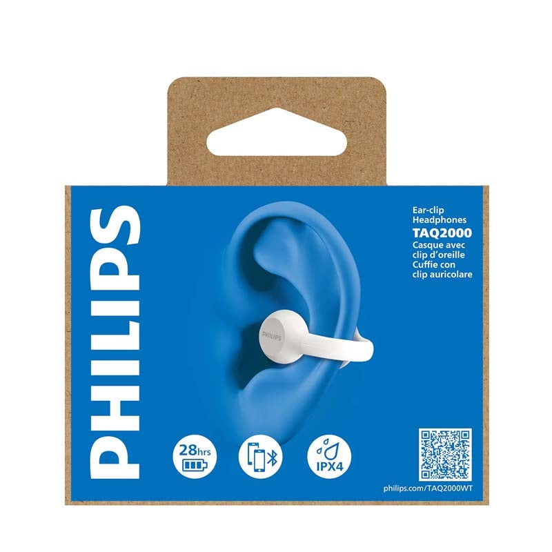 Philips TAQ2000WT/00 Ear Clip BT Headphones White