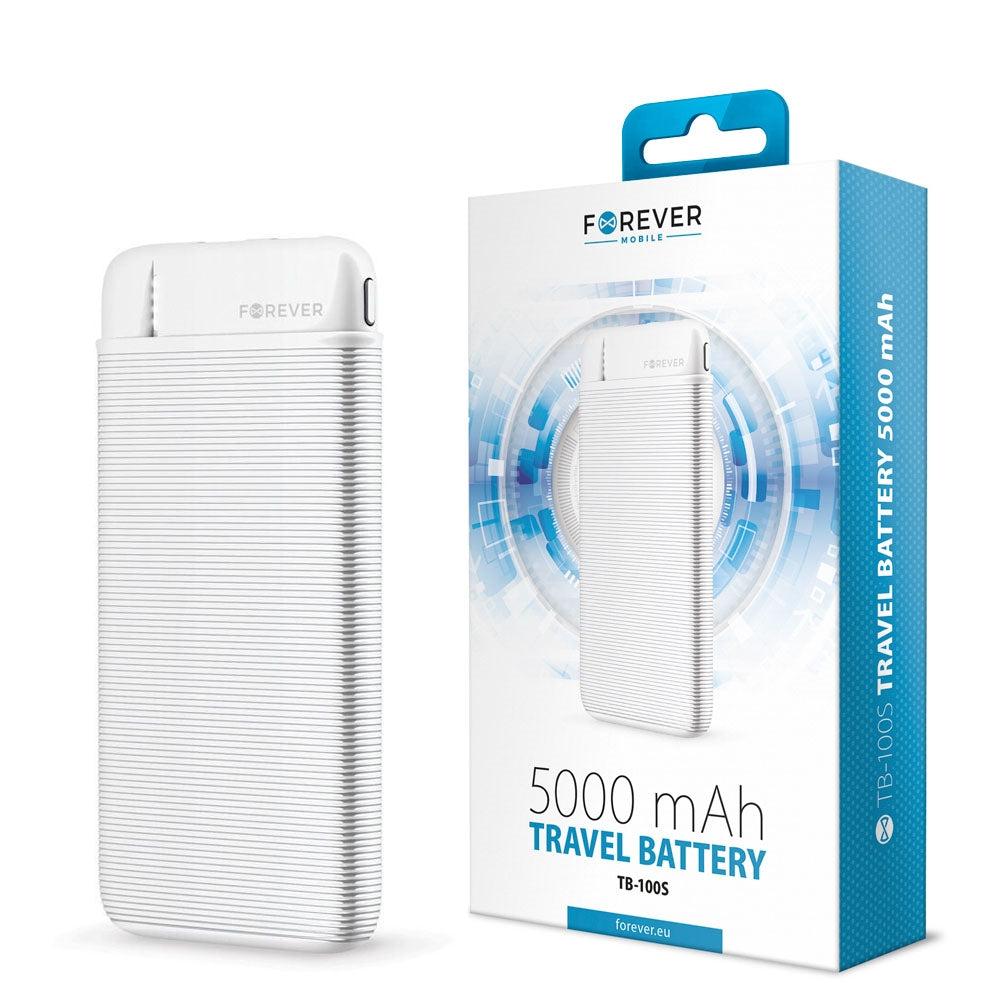 Forever TB-100S Li-Poly Travel Power Bank 5000 mAh White