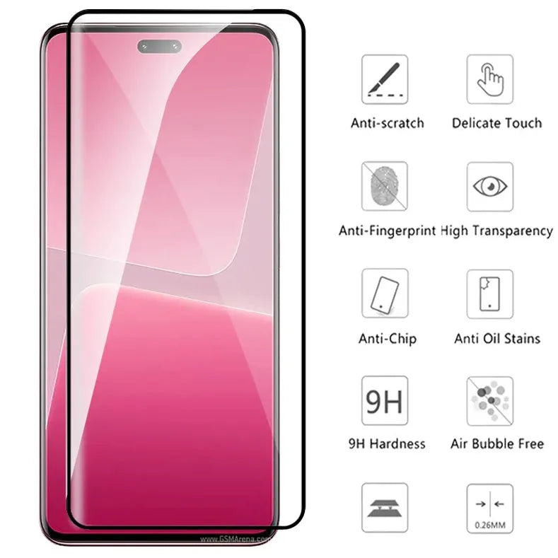 5D Full Coverage Screen Protector For Xiaomi Mi 13 Lite 5G Tempered Glass