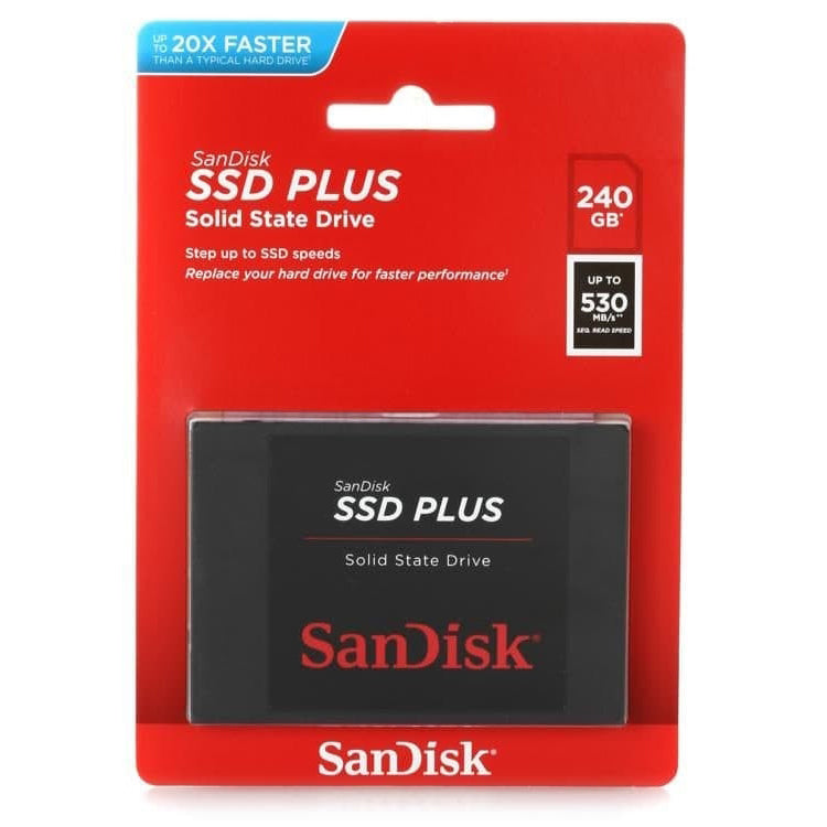 SanDisk SSD PLUS 20X Faster 530MB/s Read Speed 240 GB
