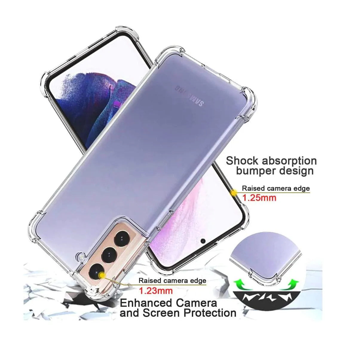 For Samsung Galaxy S22 Case Cover Clear ShockProof Soft TPU Silicone