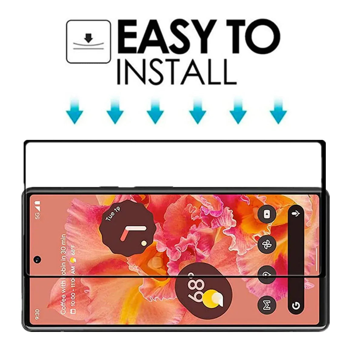 9D Full Coverage Screen Protector For Google Pixel 6 Tempered Glass