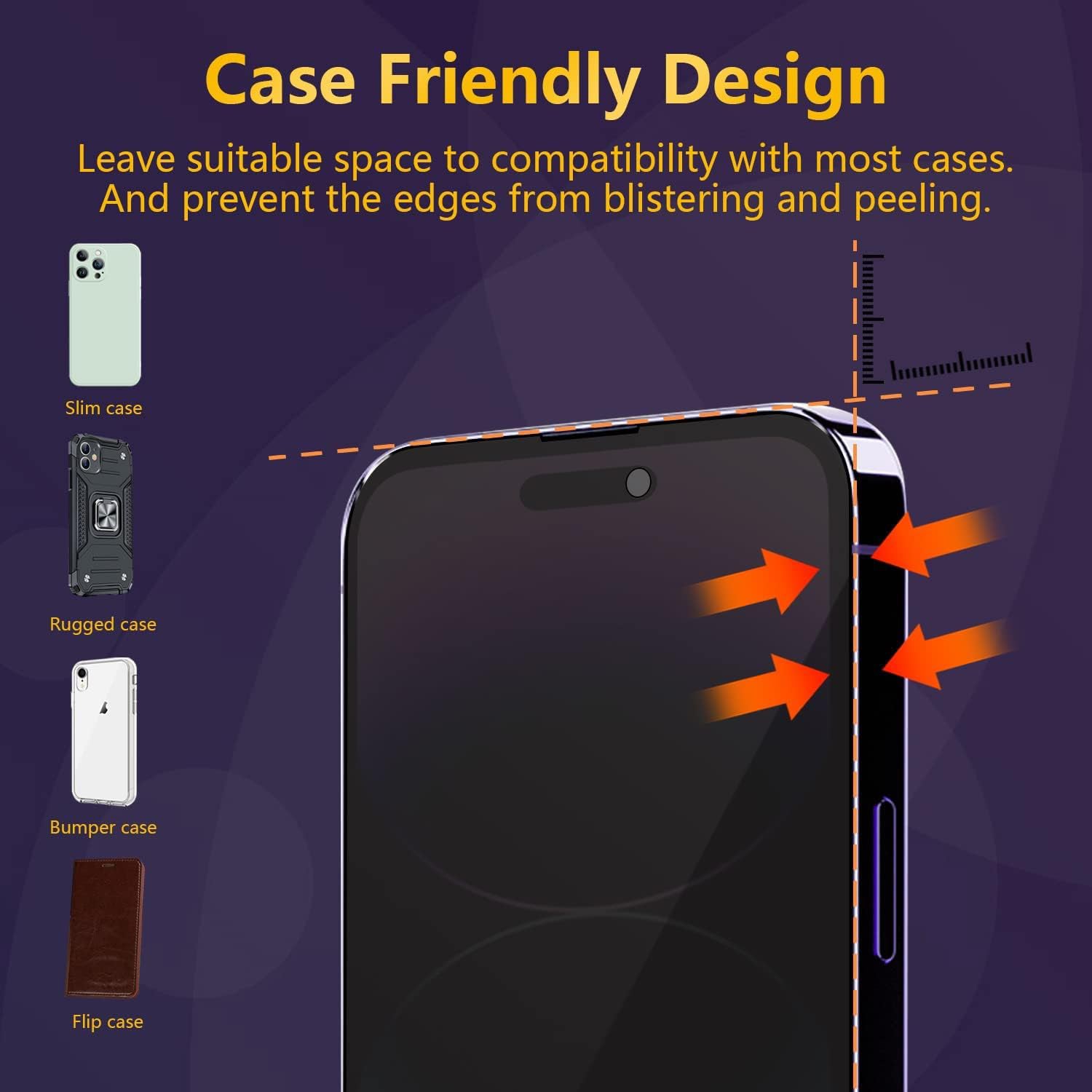 Privacy Anti Spy Screen Protector For Apple iPhone 14 Pro Max Tempered Glass