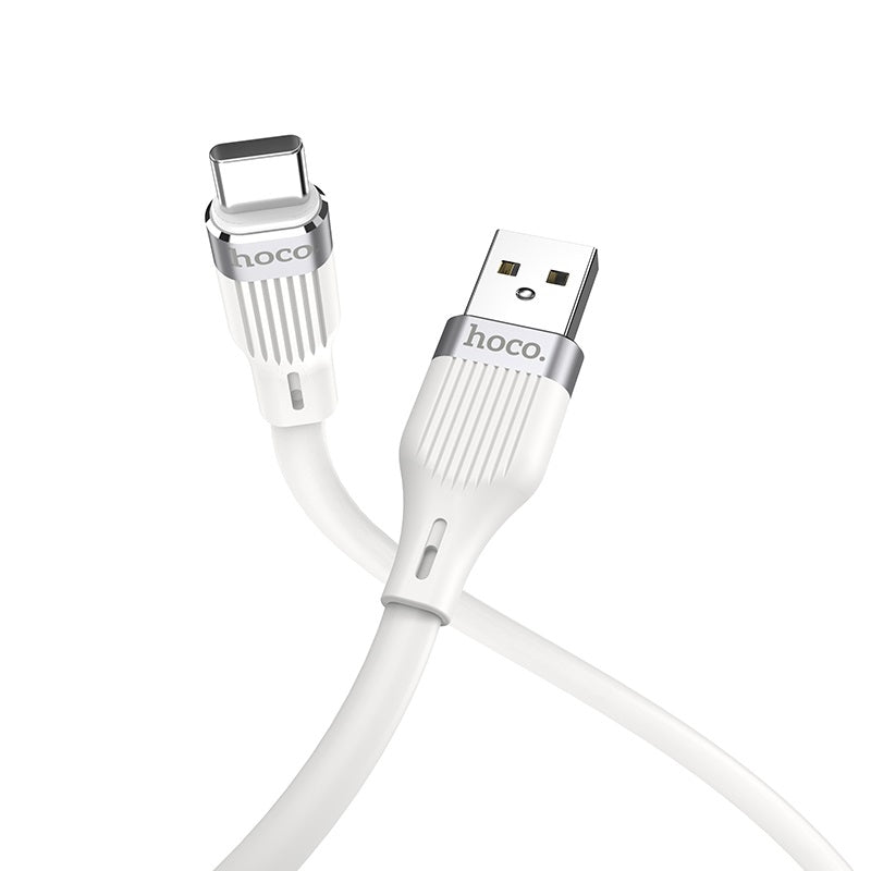 Hoco U72 Type-C Forest Silicone Charging Cable 1.2M White