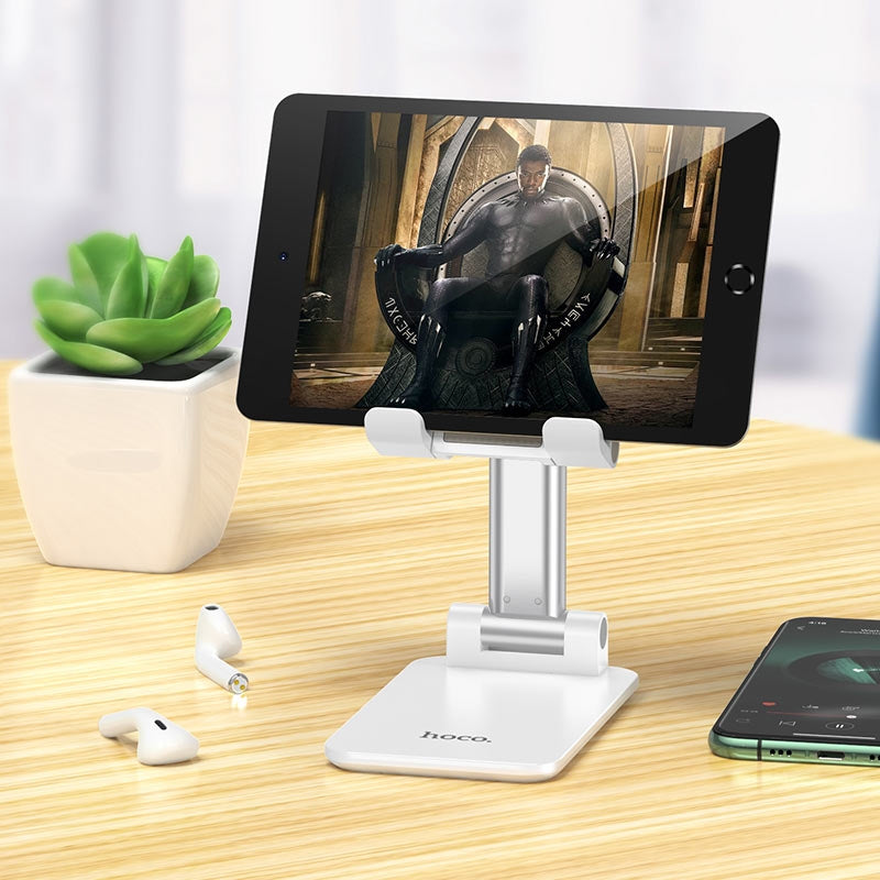 Hoco PH29A Matey Folding Desktop Tablet/Phone Holder White-www.firsthelptech.ie