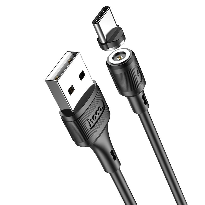 Hoco X52 Sereno Magnetic Type-C Charging Cable 1M Black-www.firsthelptech.ie