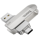 Hoco UD10 2 in 1 Type-C USB 3.0 Flash Drive 32 GB Metal Grey