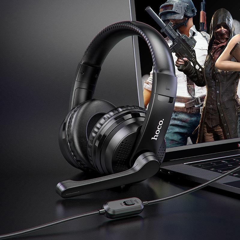Hoco W103 Magic Tour With Omni-Directional Microphone Gaming Headset Black