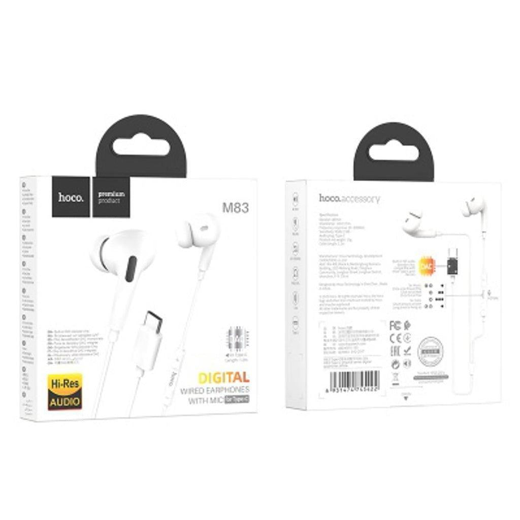 Hoco M83 Type-C Original Series Digital Earphones White