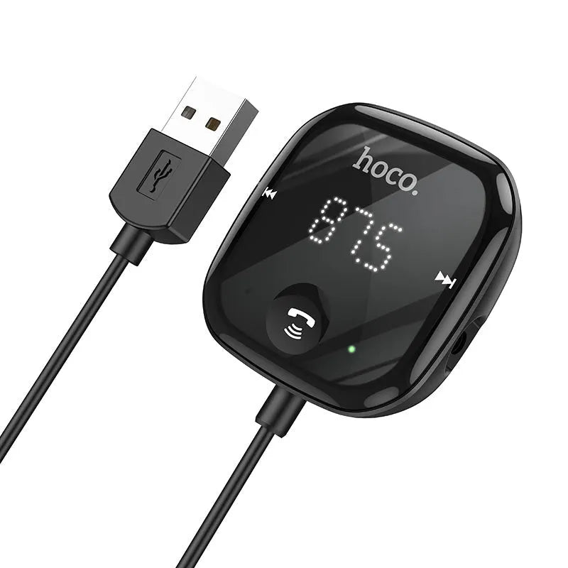 Hoco E65 USB Bluetooth FM Transmitter with AUX and TF Black