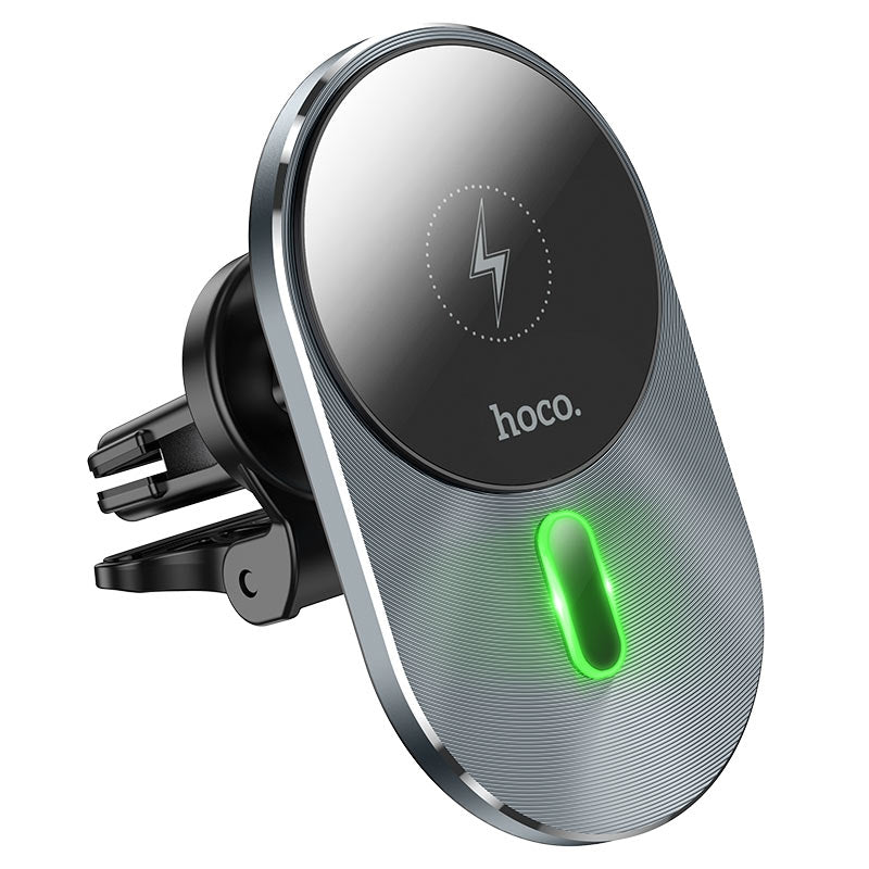 Hoco CA91 Magic Magnetic Car-Vent 15W Wireless Charger Grey