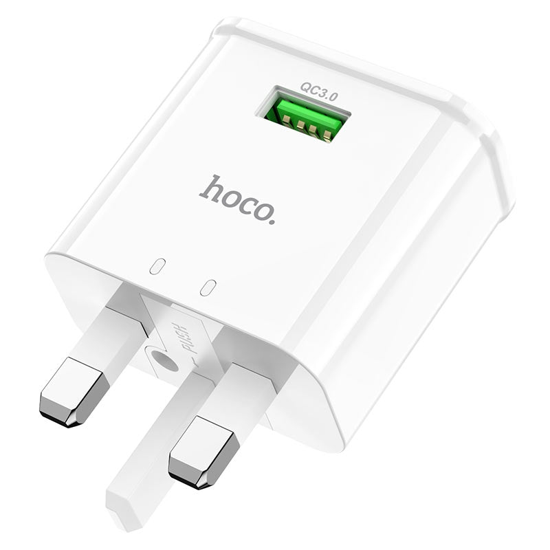 Hoco C92B QC 3.0 Single Port Charger White