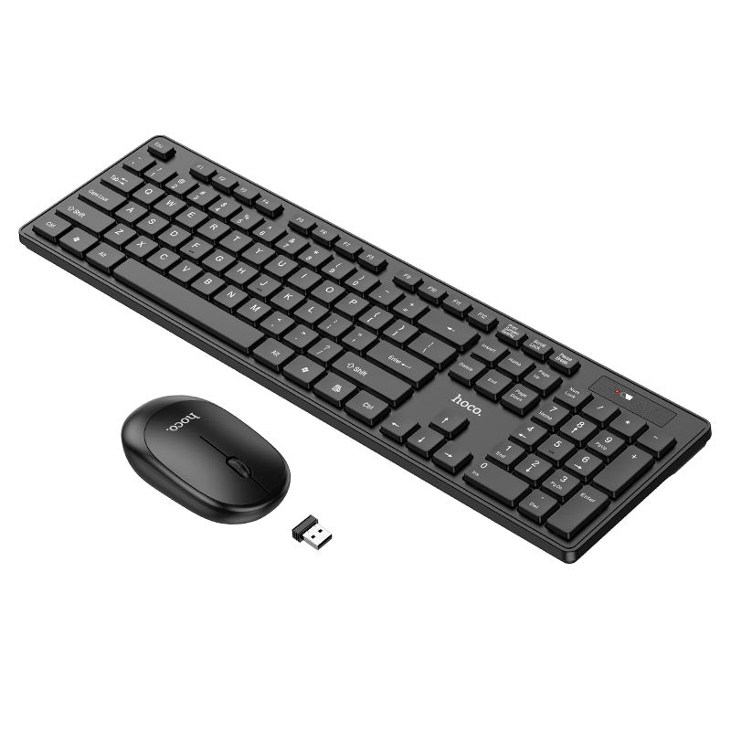 Hoco GM17 Professional Wireless Keyboard And Mouse Set Black English Version