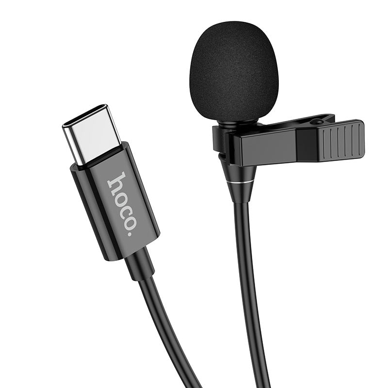 Hoco L14 Lavalier Wired Digital Microphone Type-C Black