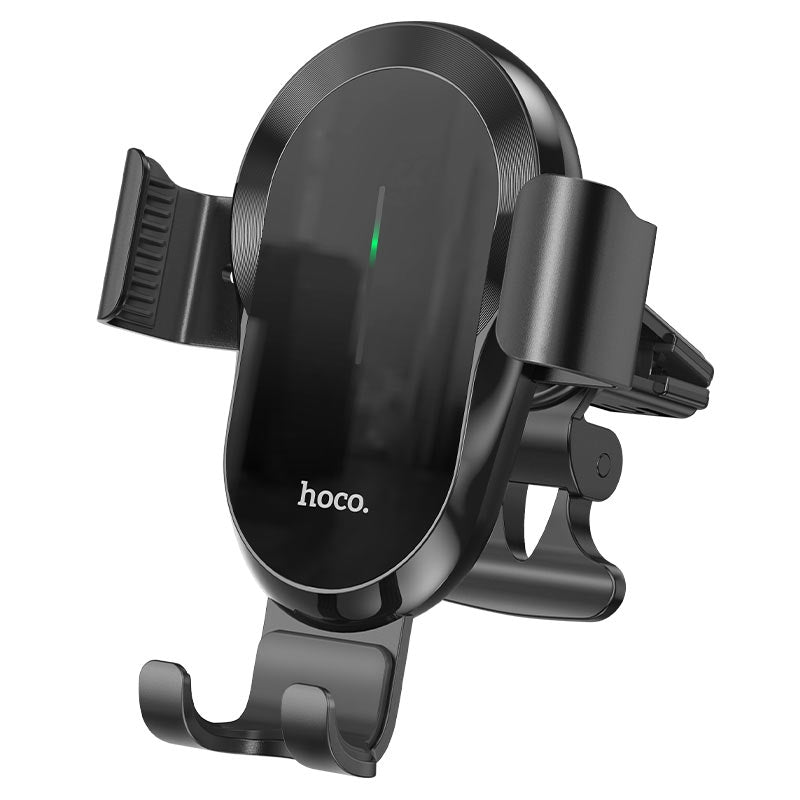 Hoco CA105 Guide 3 Axis Air Vent 15W Wireless Charging Phone Holder Black