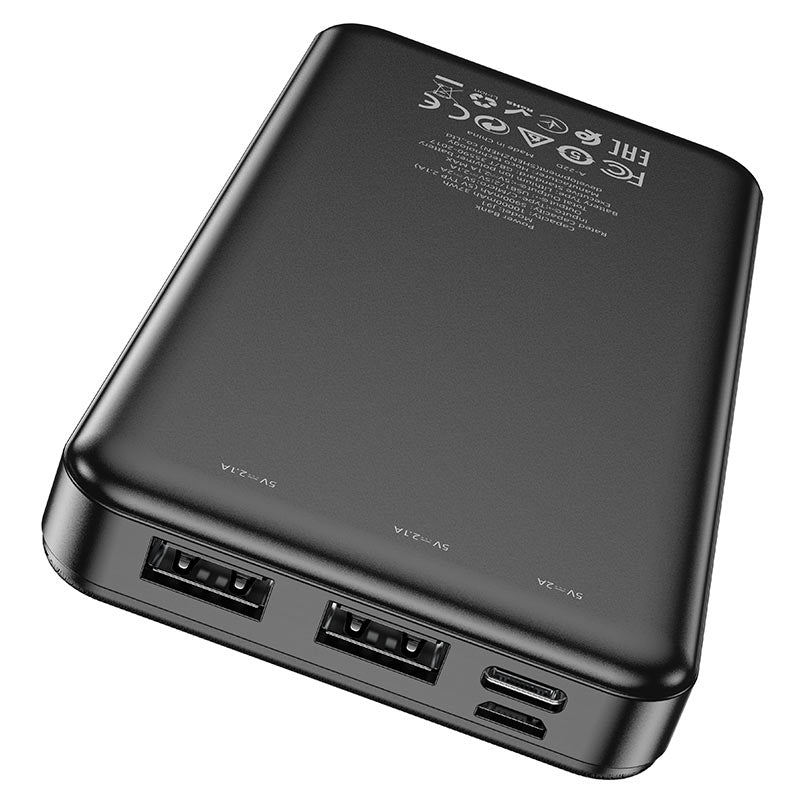 Hoco J91 Dual USB Fast Charging Power Bank 10000 mAh Black