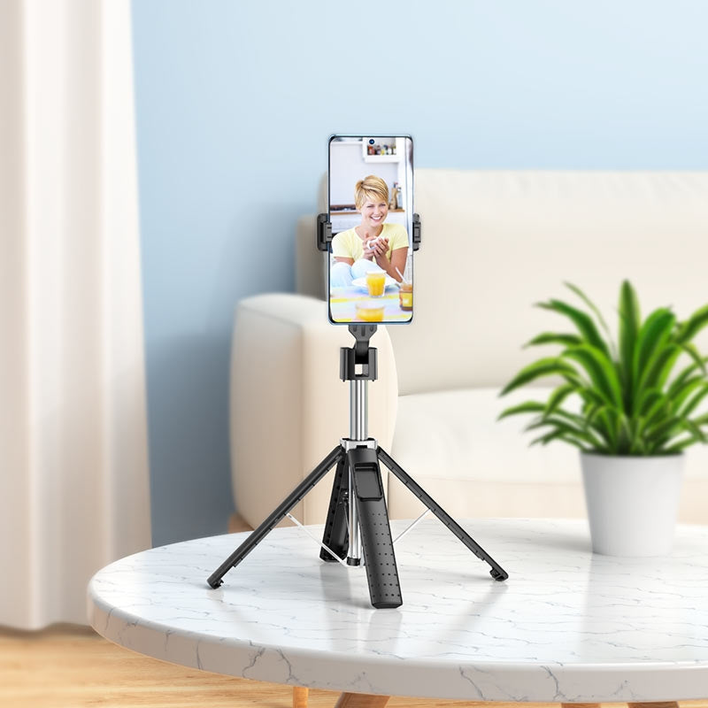 Hoco K18 Live Broadcast Wireless Tripod Selfie Stick Black-www.firsthelptech.ie