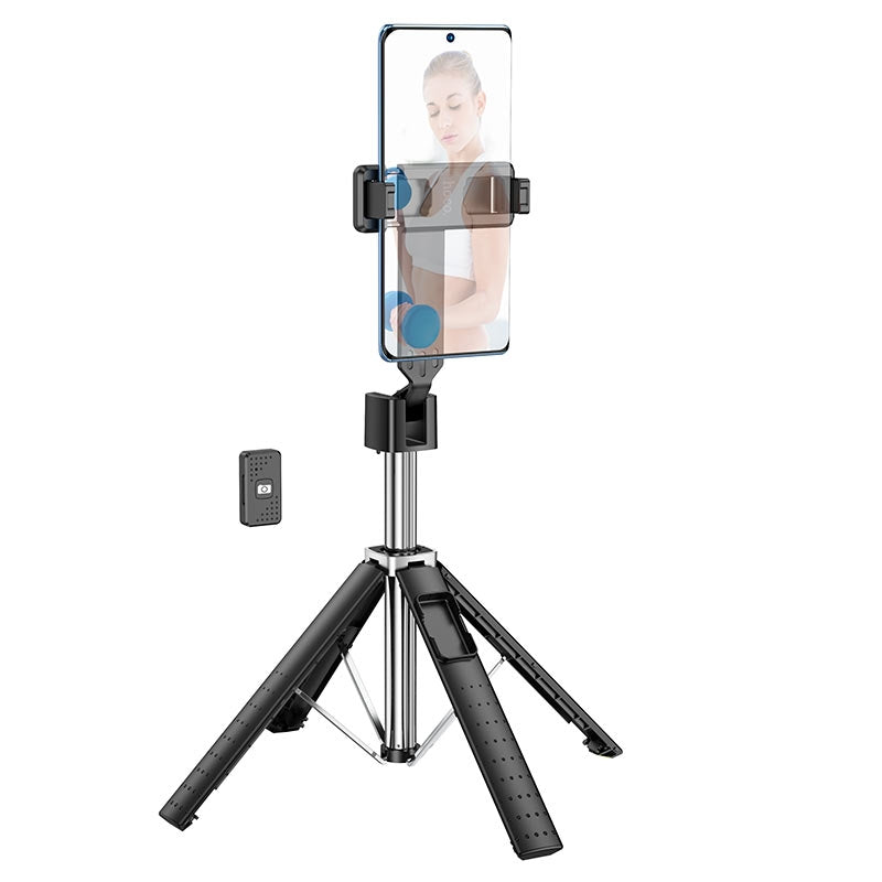 Hoco K18 Live Broadcast Wireless Tripod Selfie Stick Black-www.firsthelptech.ie