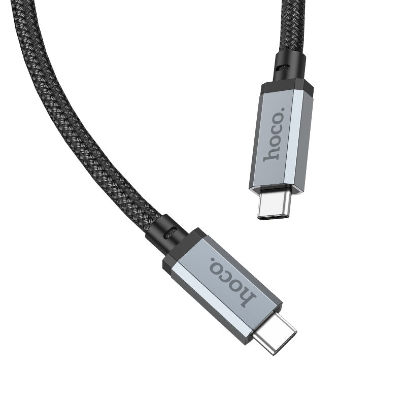 Hoco US05 USB4 PD 4k 60Hz Type-C to C Data Cable 100W Black-www.firsthelptech.ie