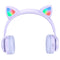 Hoco W39 Kids Cat Ear 85dB Sound Limit Bluetooth Earphone Purple