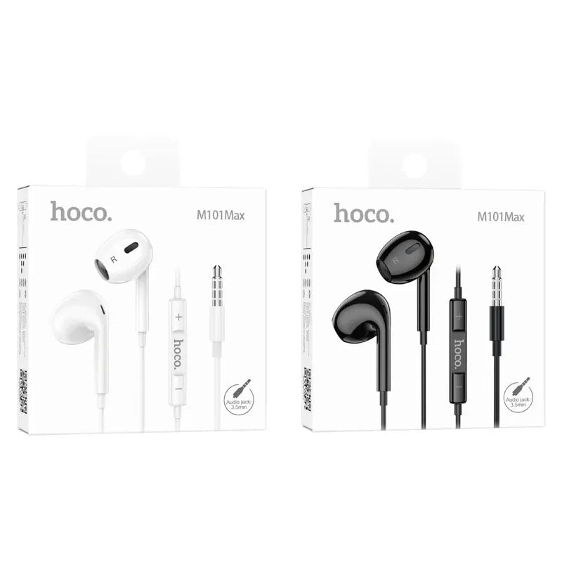 Hoco M101 Max Crystal Grace 3.5mm Wired Earphone with Mic White
