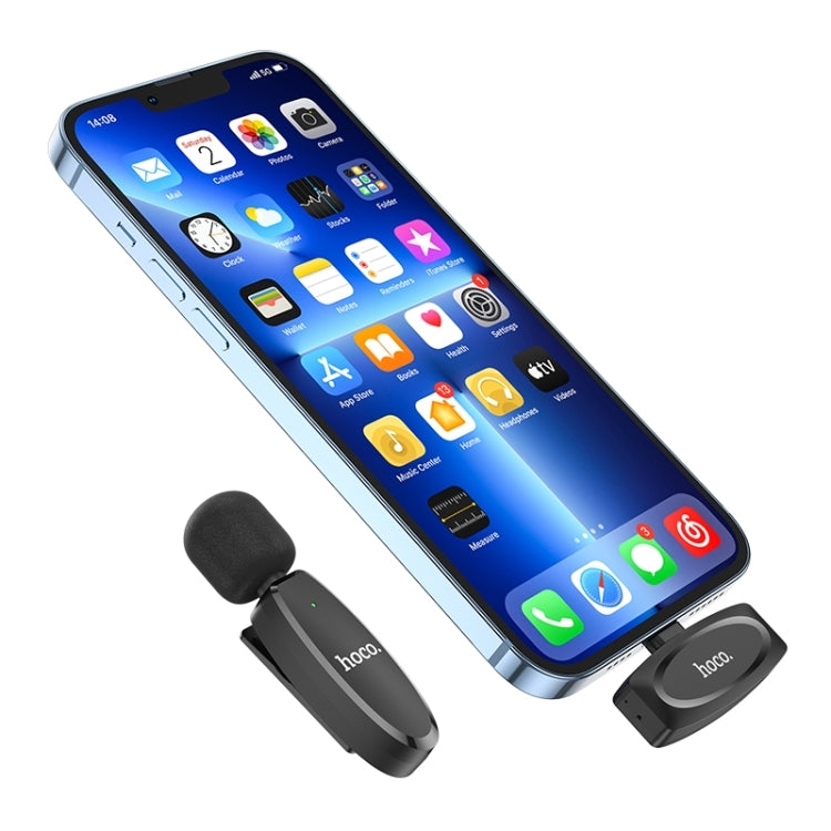 Hoco L15 Lightning Crystal Lavalier Wireless Digital Microphone Black