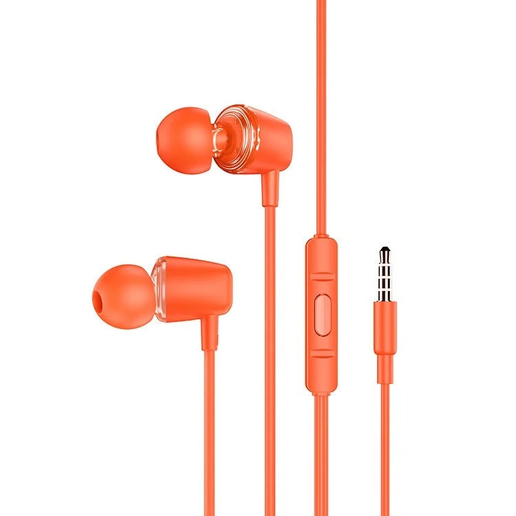 Hoco M107 Discoverer Transparent Edition Universal Earphones Orange