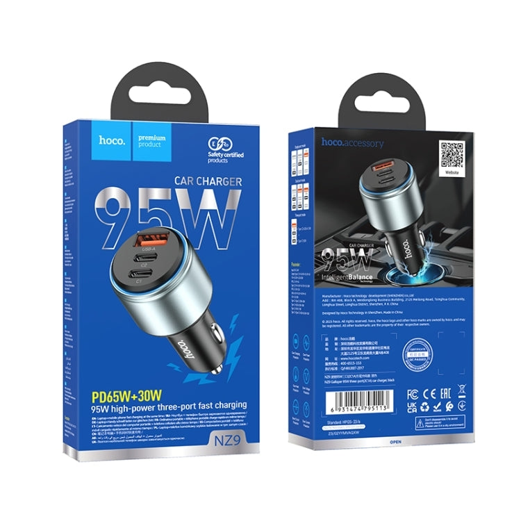 Hoco NZ9 Galloper 95W 3 Port 2C1A Car Charger Black