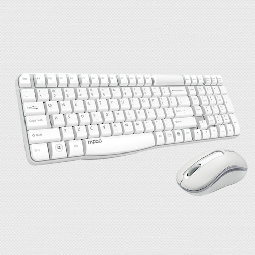 Rapoo X1800 Pro 2.4GHz Office Wireless Keyboard & Mouse Set White-www.firsthelptech.ie