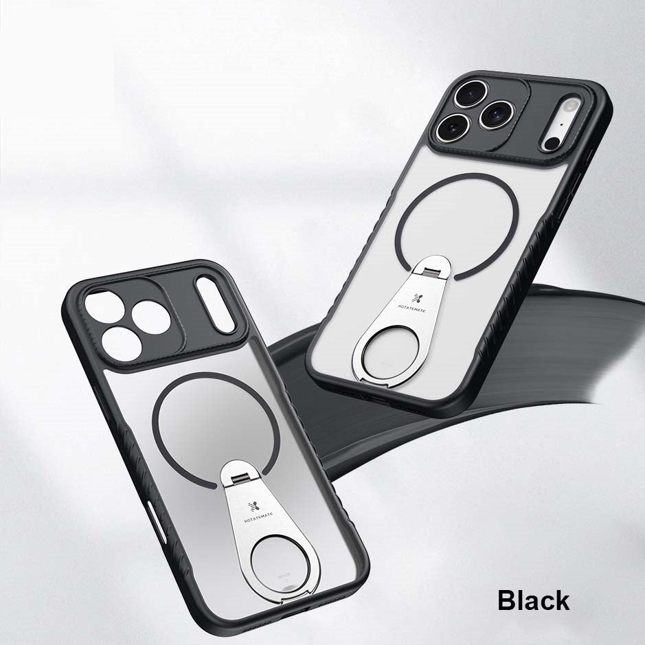 For Apple iPhone 17 Air Xundo ROTATEMATE Magsafe Ring Case Black