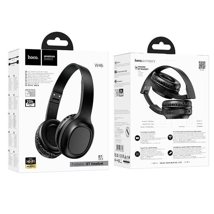 Hoco W46 Charm Over the Ear Bluetooth Headset Black
