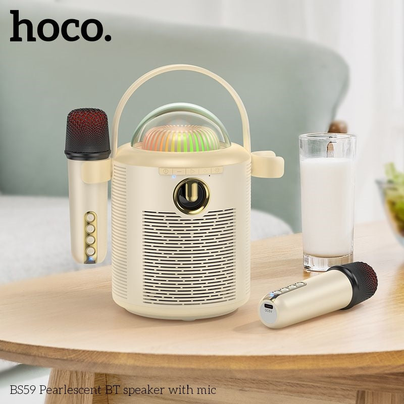 Hoco BS59 Pearlescent BT Speaker with Mic Beige