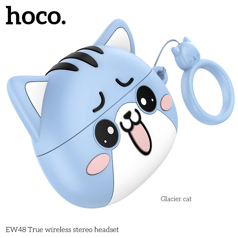 Hoco EW48 Cat Pro Version TWS Headset Cat Blue