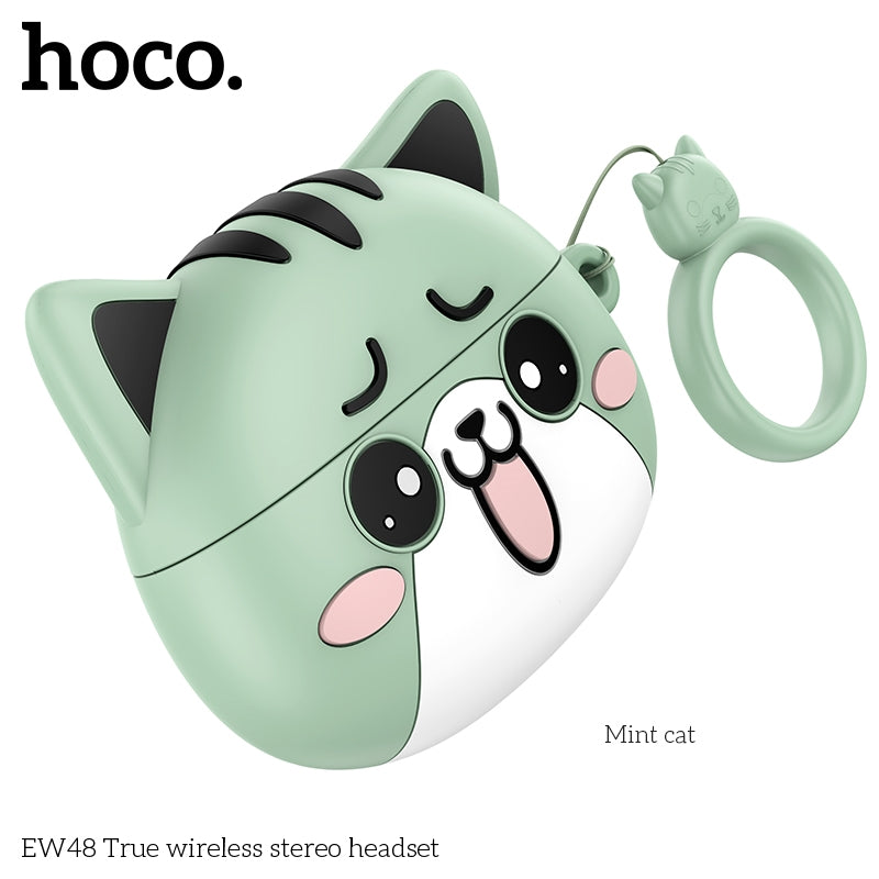 Hoco EW48 Cat Pro Version TWS Headset Cat Green