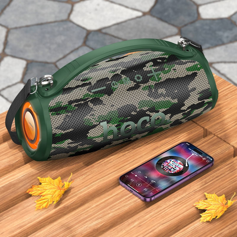 Hoco HA4 Outdoor Heavy Portable Boom Box 40W Green Camo-www.firsthelptech.ie