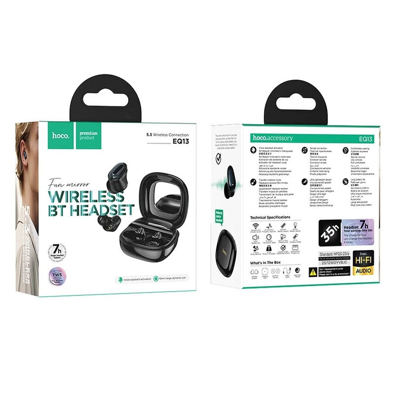 Hoco EQ13 Sports TWS Bluetooth Earbuds Black-www.firsthelptech.ie