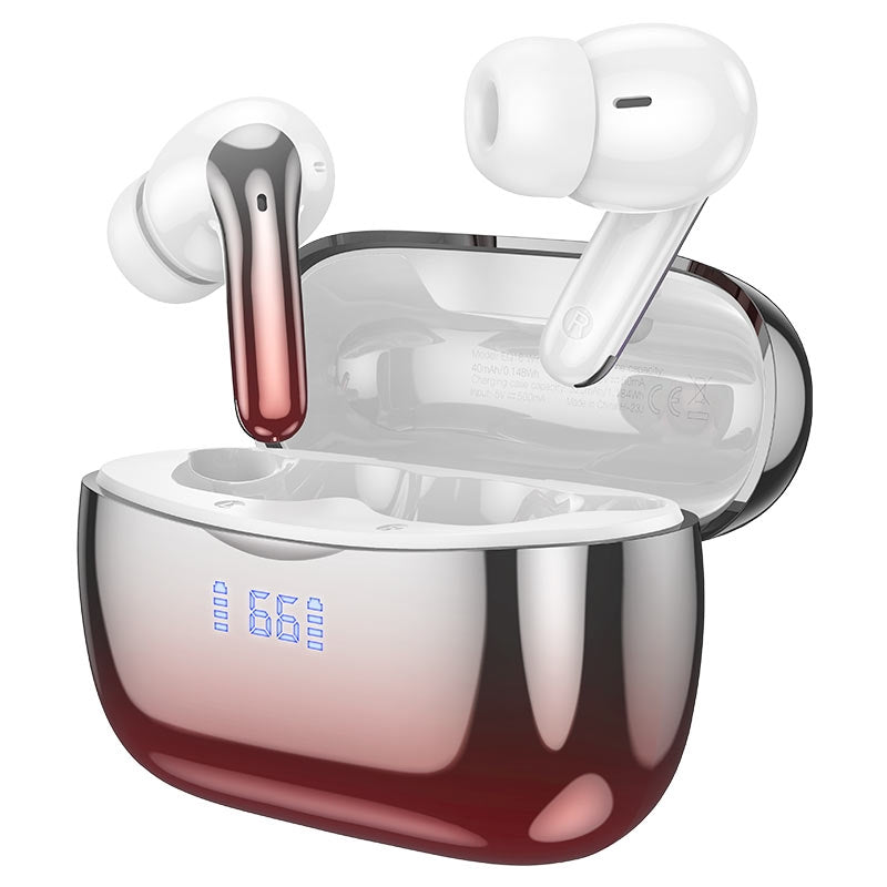Hoco EQ16 Shine True Wireless ANC+ENC Noise Reduction BT Headset Red Glaze