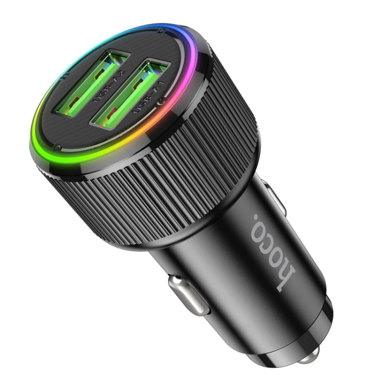 Hoco NZ14 Guerrero 36W Dual USB Port Car Charger Black