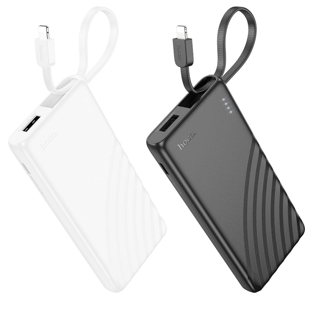 Hoco J129 Small Built-in Lightning Power Bank 5000mAh White