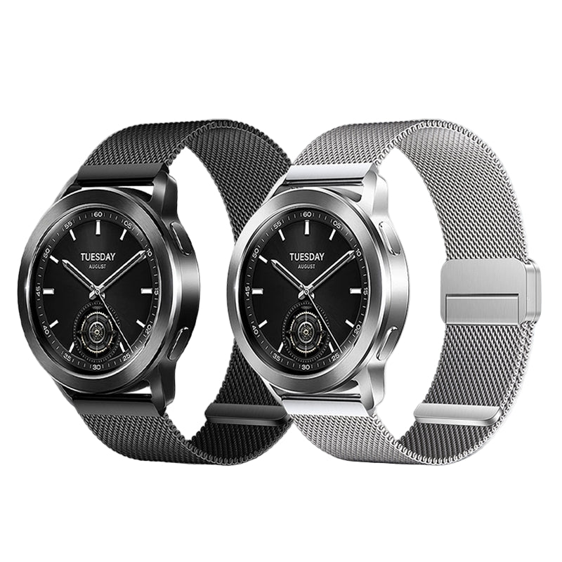 Hoco WH07 May Series Two-Section Double Magnetic Buckle Milanese Strap 22mm Black