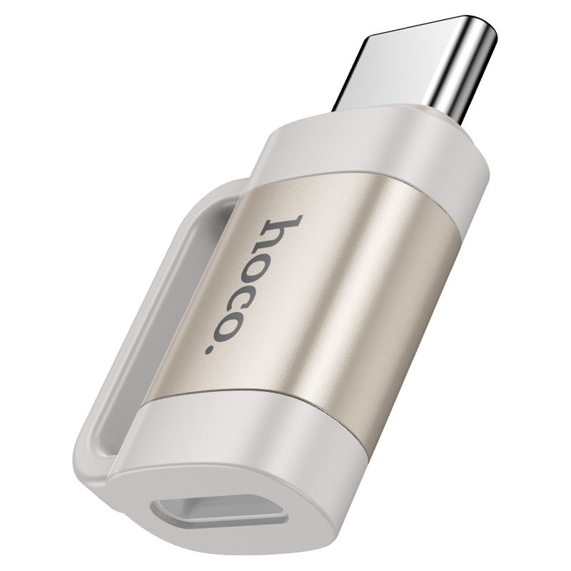 Hoco UA31E Mini Type-C Male to iP Female Adapter Grey