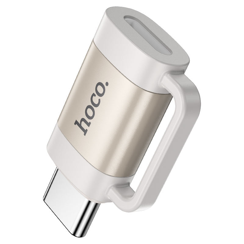 Hoco UA31E Mini Type-C Male to iP Female Adapter Grey