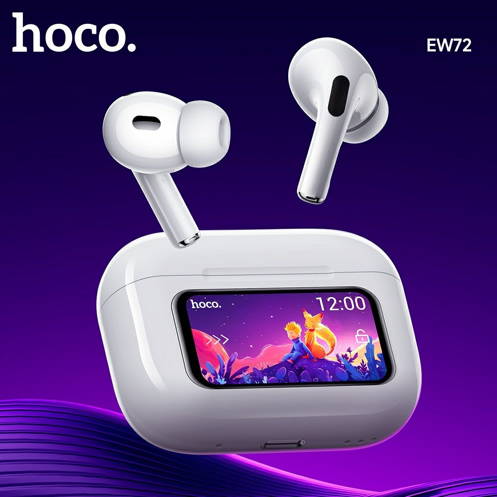 Hoco EW72 Soar True Wireless ANC Noise Reduction Touch Screen BT Headset White