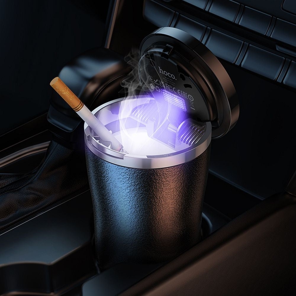 Hoco ZP9 Delta Ceramic Car Ashtray 250ml Black