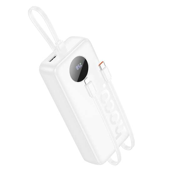 Hoco J132A Sabio 22.5W+PD20W Fully Compatible Power Bank with 3 Cables 20000mAh White