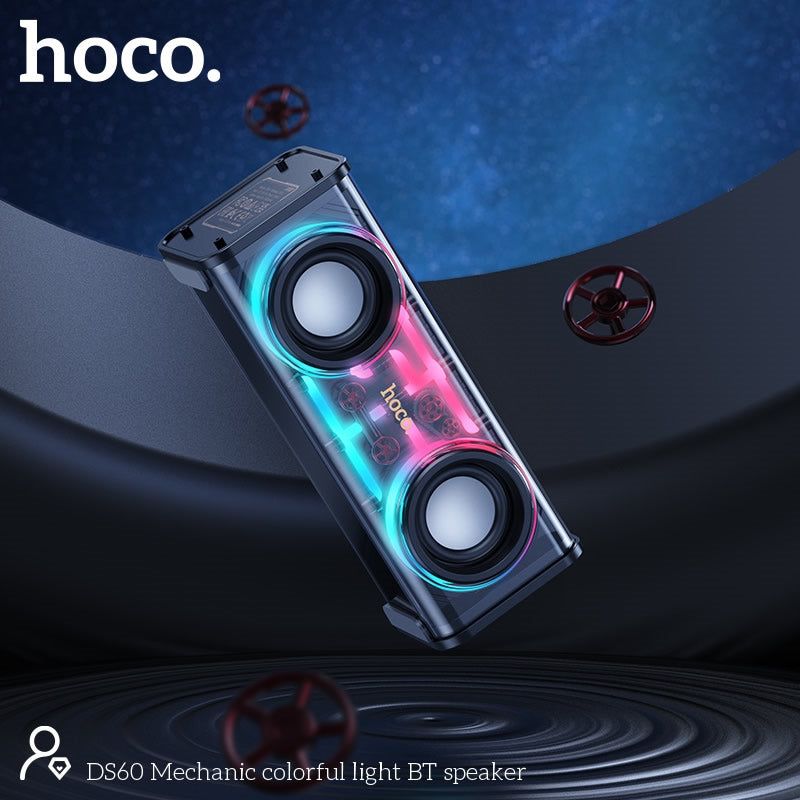 Hoco DS60 Mechanic Transparent Colorful BT Speaker Black