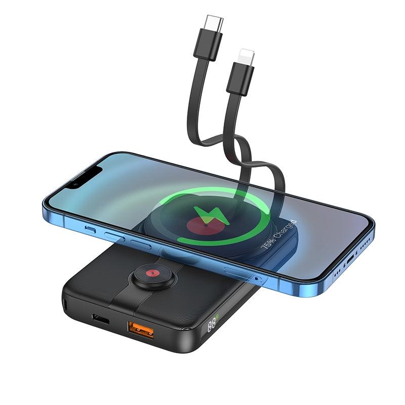 Hoco J135 Rico Built-In Cable 22.5W+PD20W Magnetic Fast Charging Power Bank 10000mAh