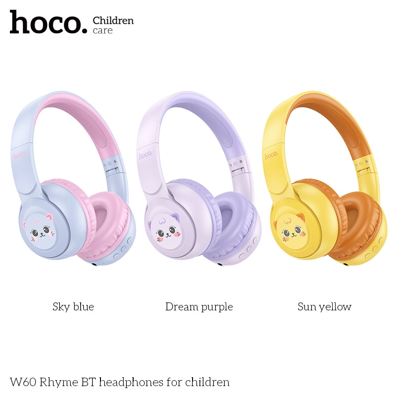 Hoco W60 Rhyme Kids BT Headphones Dream Yellow