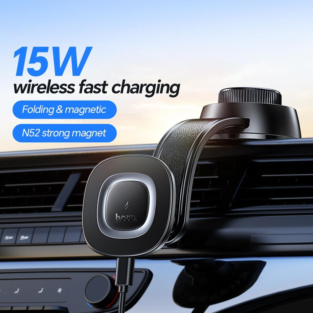Hoco HW31 Crown Magsafe Wireless Charging Car Holder Dash & Glass